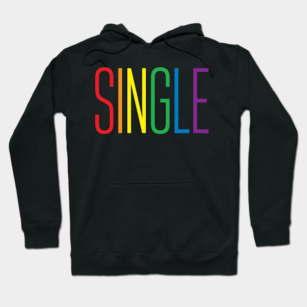 Single Gay Pride Hoodie by jomadado